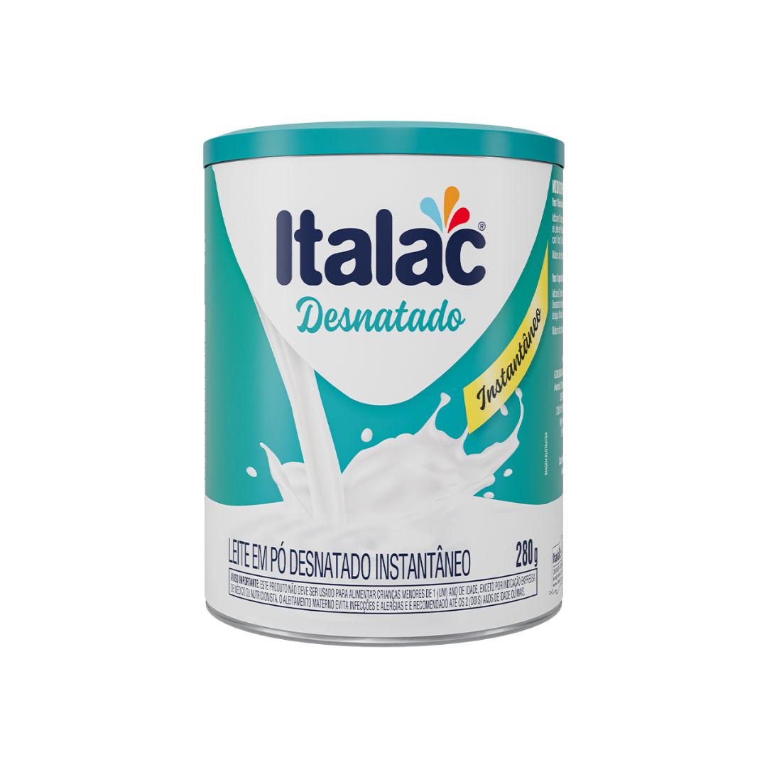 LEITE PO DESNATADO ITALAC LATA 24X400GR