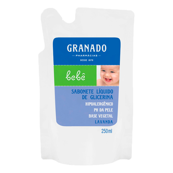 SAB LIQ GRANADO 250ML REFIL BEBE LAVANDA (12)