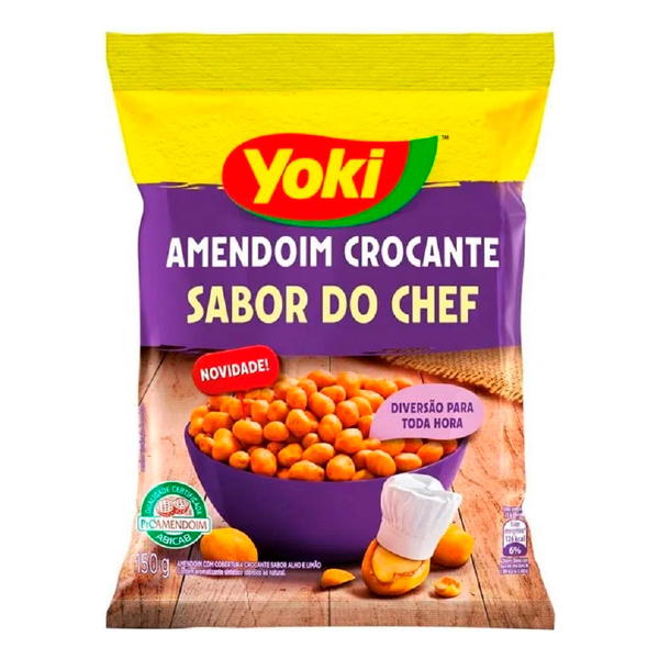 BOMB AMENDOIM YOKI CROC SABOR CHEFE 150G (12)
