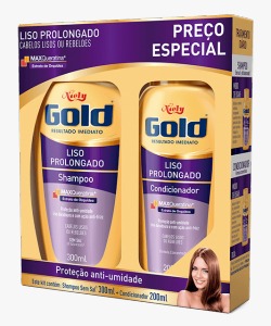 KIT NIELY GOLD SH 300ML+COND 200ML LISO ABSOLUTO (12)