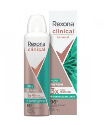 DES REXONA AERO 150ML/90G CLINICAL FEM REFRESH (12)