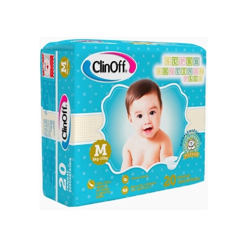 FRALDA CLIN OFF SUPER SEQUINHO M 20UN (8)