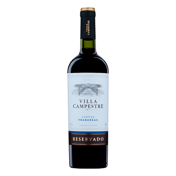 BEB VINHO VILLA CAMPESTRE TINTO SECO CASTAS FRANCESAS 750ML (6)