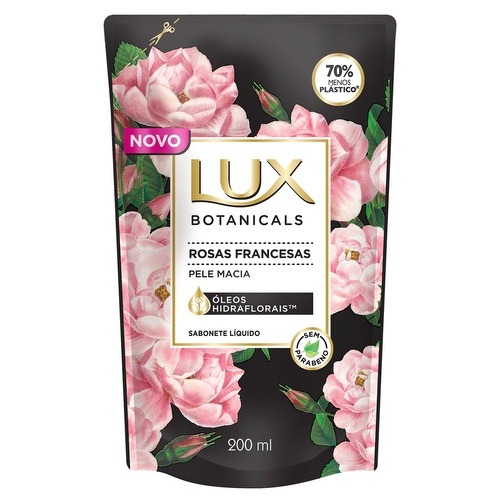 SABONETE LUX LIQUIDO 200ML REFIL ROSAS FRANCESAS (12)