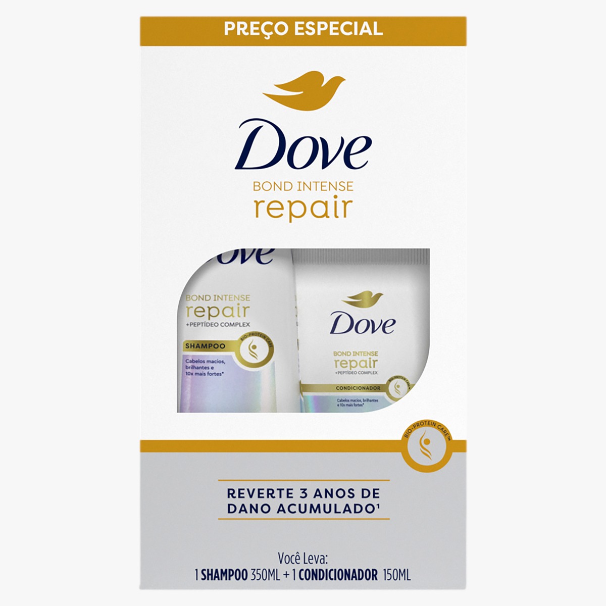 SH DOVE KIT 350ML+COND 150ML BOND REPAIR+PEPITIDIOS (8)