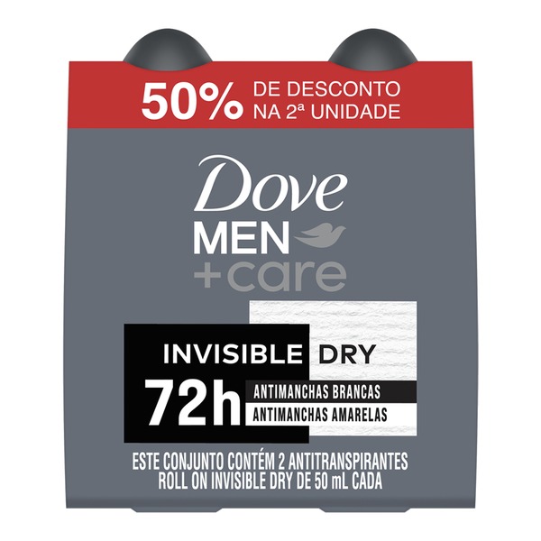 DES DOVE ROLL ON 50ML INVISIBLY DRY PACK C/2 (6)