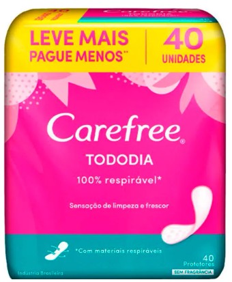 ABSORVENTE CAREFREE PROTECAO DIARIA 40UN TODO DIA SEM PERFUME (30)