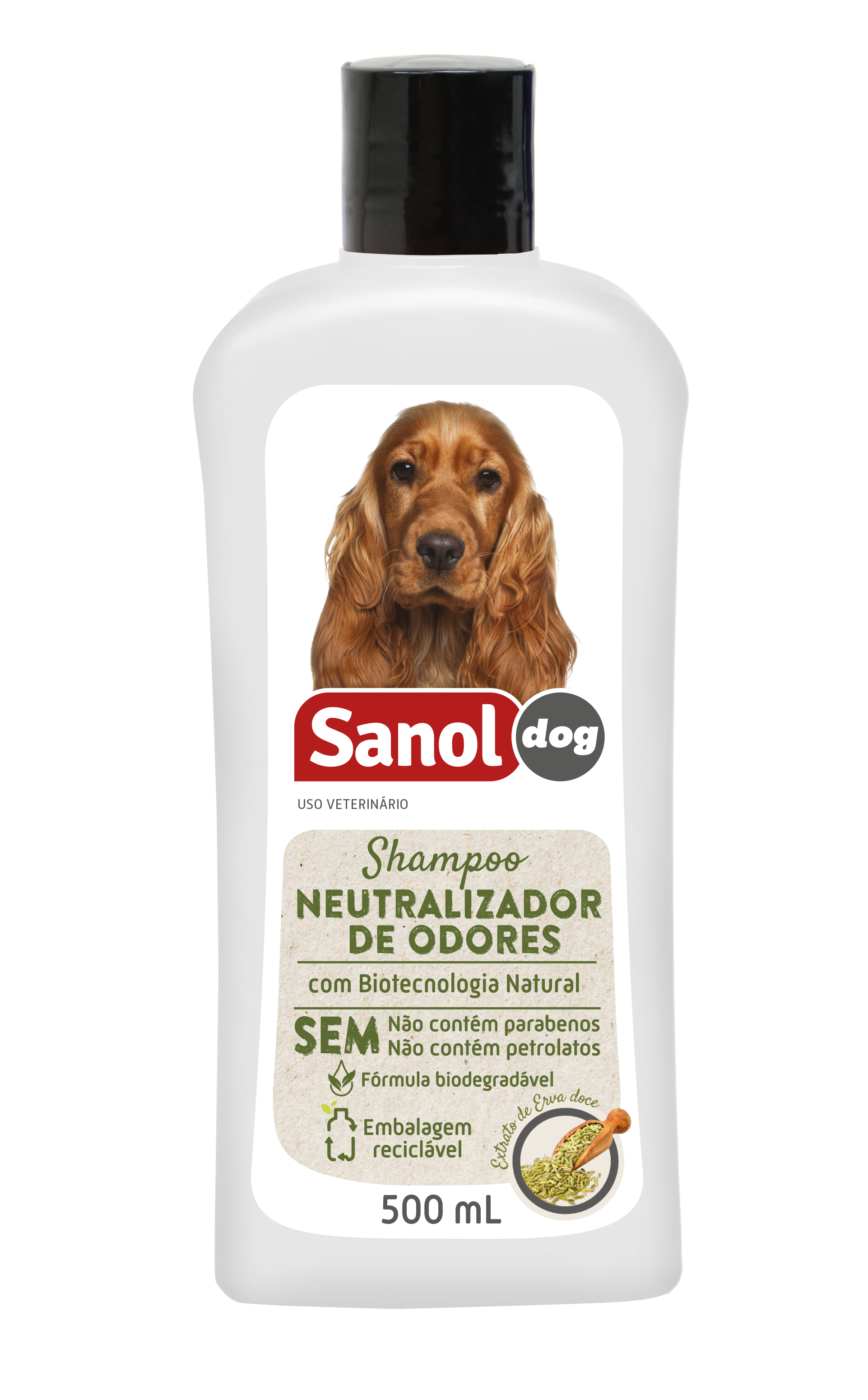 SHAMPOO SANOL DOG 500ML NEUT ODORES (12)