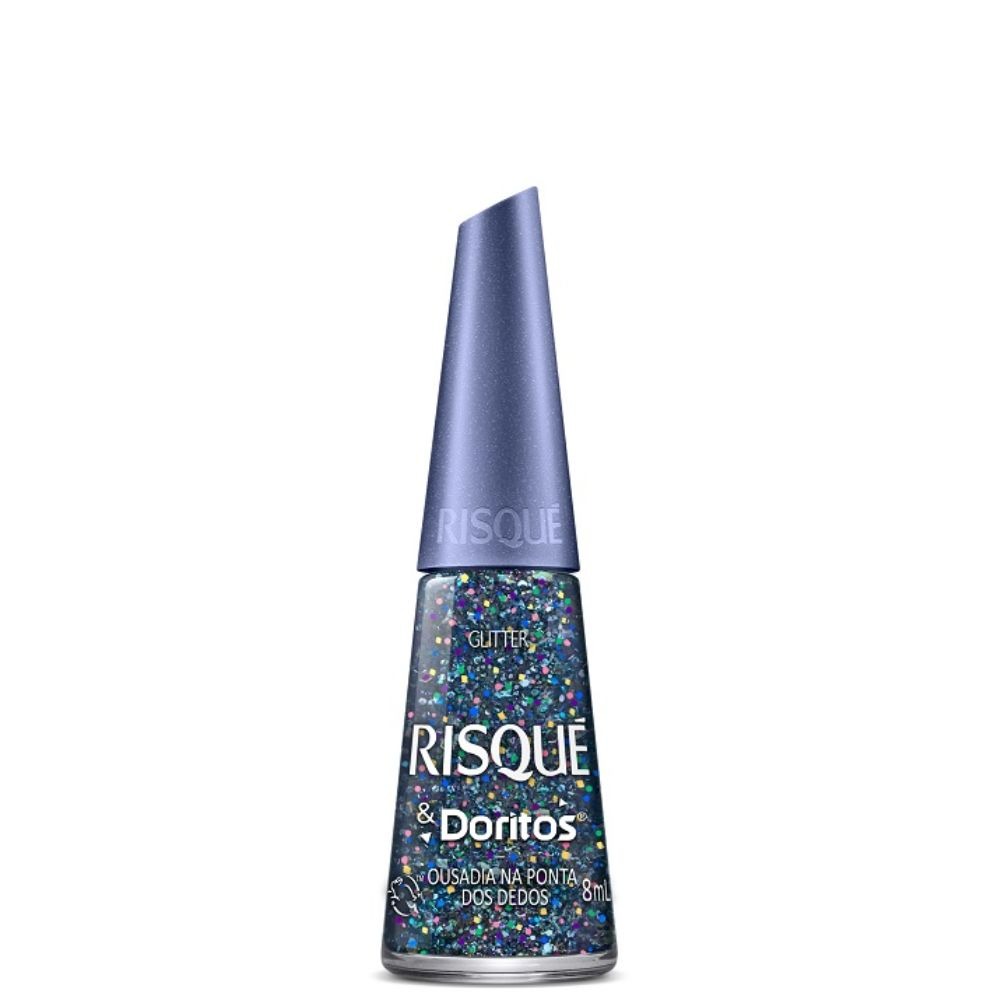ESMALTE RISQUE CL 8ML GLITTER DORITOS OUS PONTA DOS DEDOS (144)