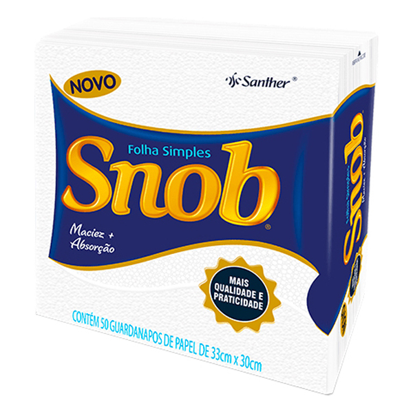 GUARDANAPO SNOB 050FL 33X30 GRANDE (48)