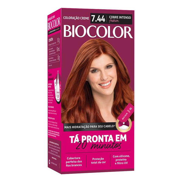 TINTURA BIOCOLOR 7.44 MK COBRE INTENSO 20MIN (12)