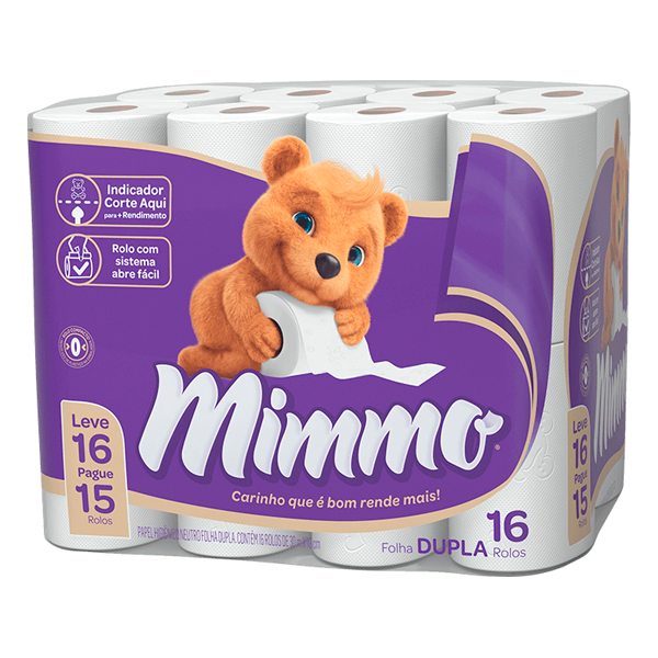 PAPEL HIGIÊNICO MIMMO FOLHA DUPLA L16P15 30X16(04)
