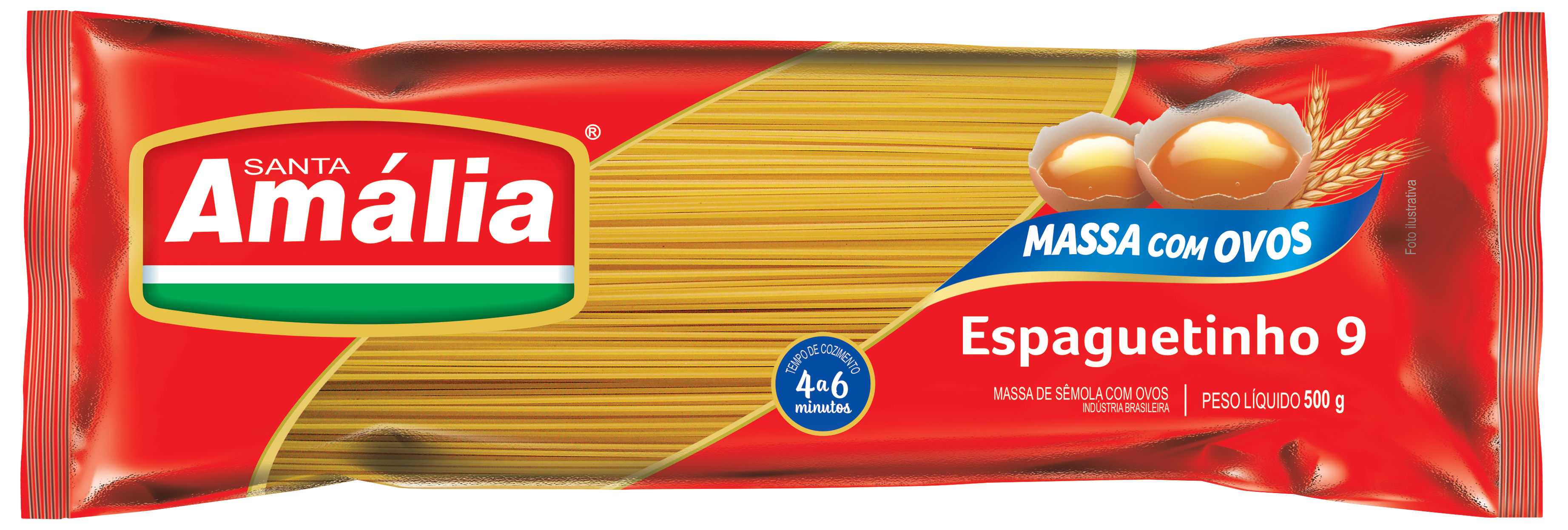 MACARRÃO ESPAGUETINHO Nº 09 OVOS STA AMÁLIA 500GX30