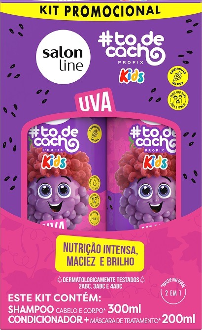 KIT SH 300ML+COND 200ML TODECACHO KIDS UVA (6)