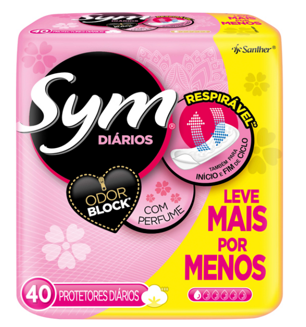 ABSORVENTE SYM PROTECAO DIARIAIO 40UN COM PERFUME L+P- (20)