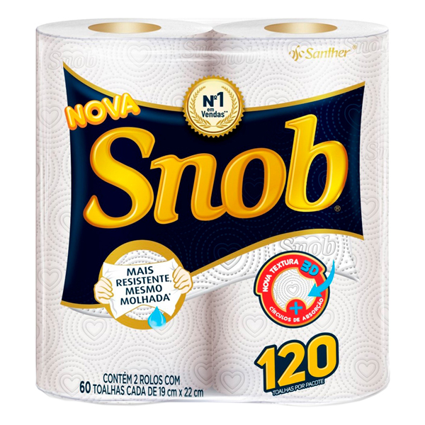 TOALHA PAPEL SNOB 2UN 60FL BRANCA (12)