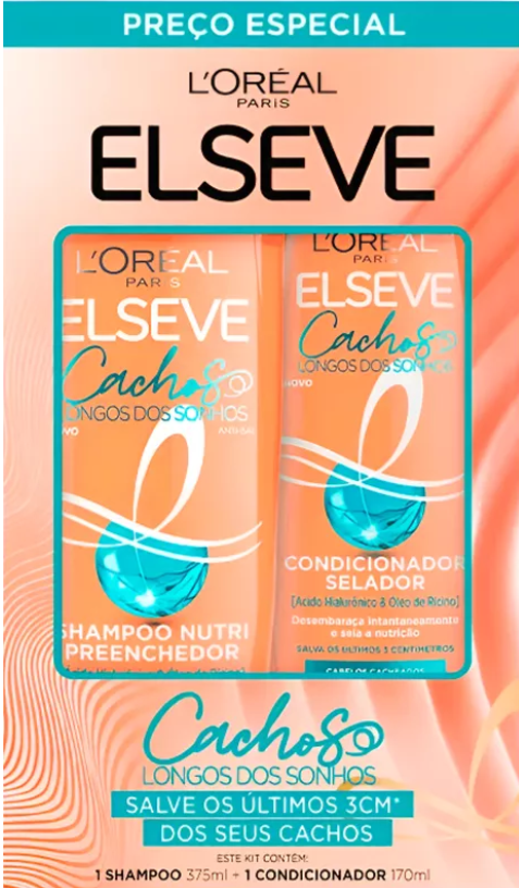 KIT ELSEVE SH 375ML+CO 170ML CACHOS LONGOS SONHOS