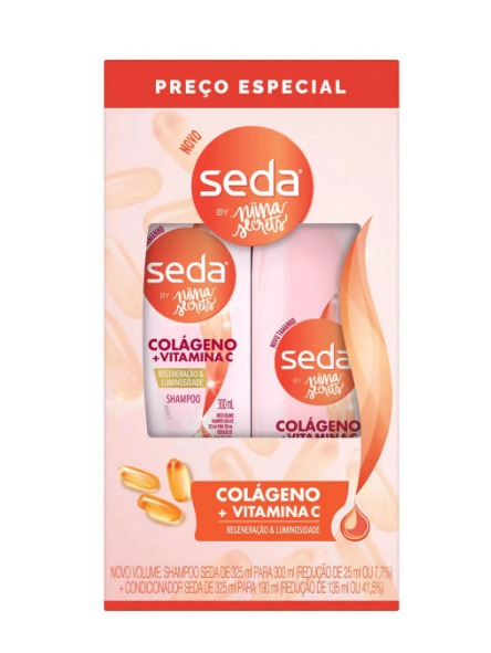 SHAMPOO SEDA KIT 325ML+CONDICIONADOR 190ML COLORAMA AGENO + VIT COM (15)