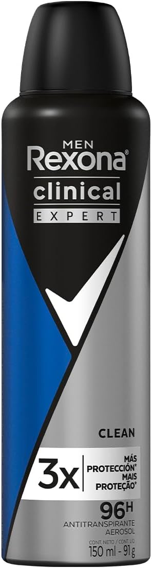 DES REXONA AERO 150ML/90G CLINICAL MASC CLEAN (12)
