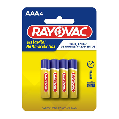PILHA RAYOVAC AMARELINHA AAA 4UN (24)