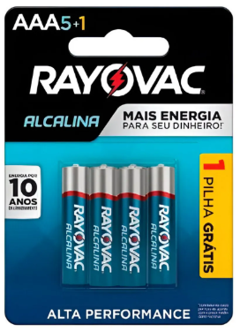 PILHA RAYOVAC ALCALINA AAA L6P5UN (24)