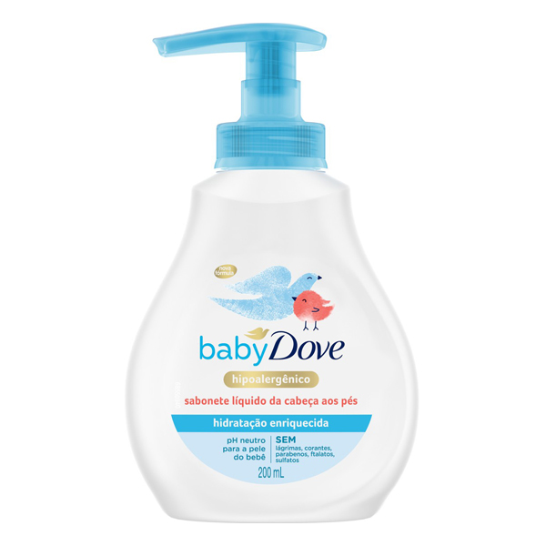 SAB DOVE LIQ BABY 200ML HIDRATACAO ENRIQUECIDA (12)