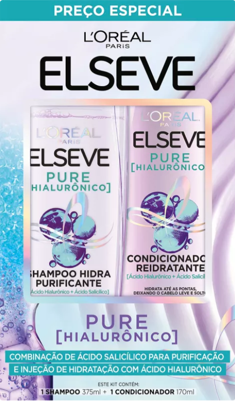KIT ELSEVE SH 375ML+CO 170ML PURE HIALURONICO