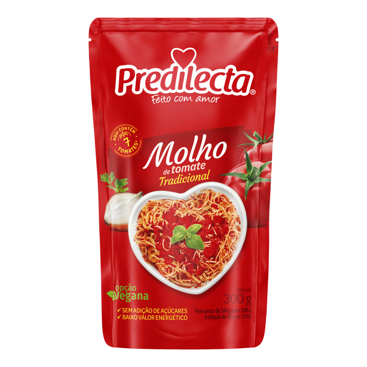 MOLHO REFOGADO DE TOMATE TRADICIONAL PREDILECTA 300GR SACHE  (32)