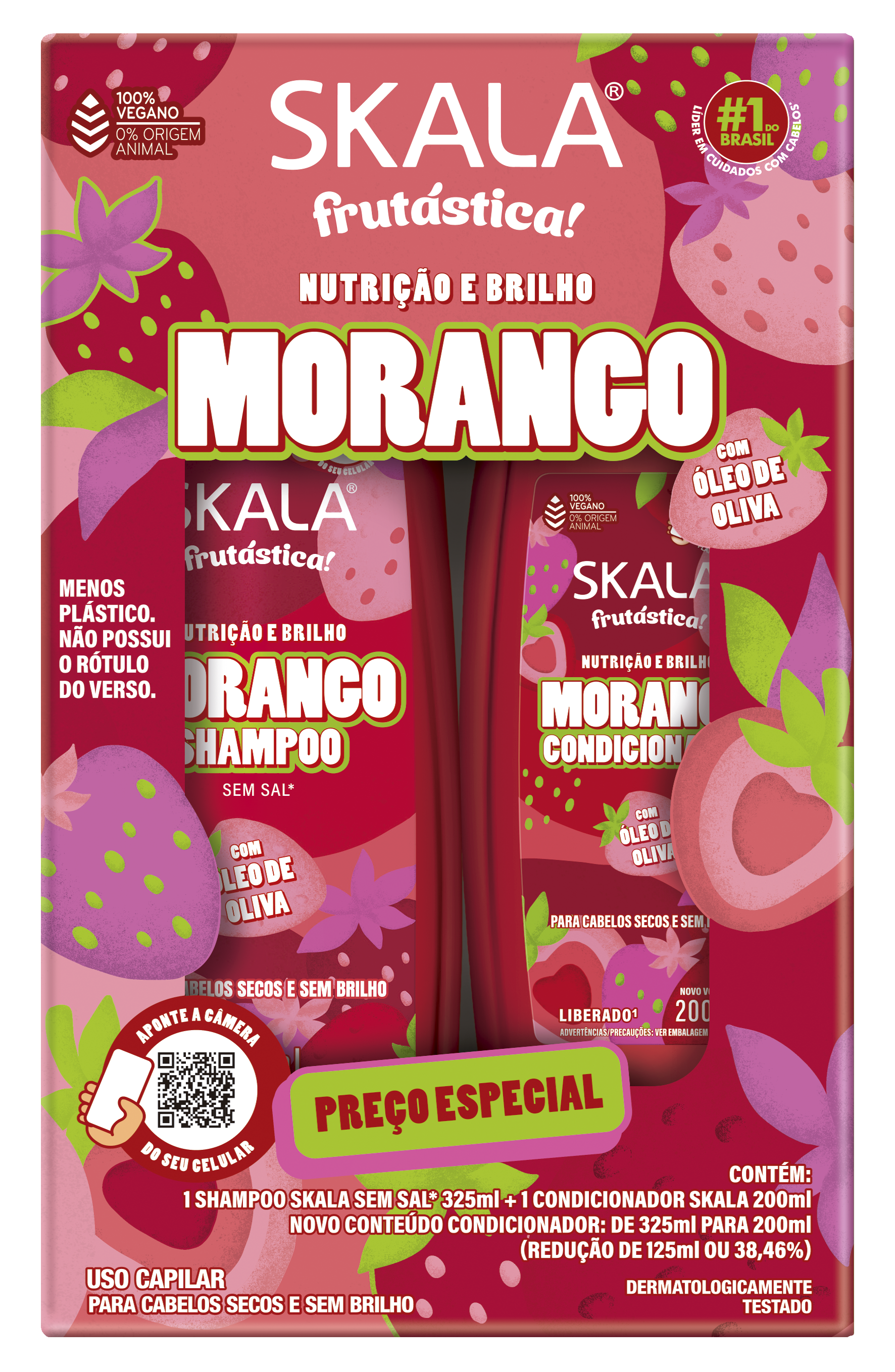 KIT SH+COND 325ML/200 ML SKALA MORANGO (6)