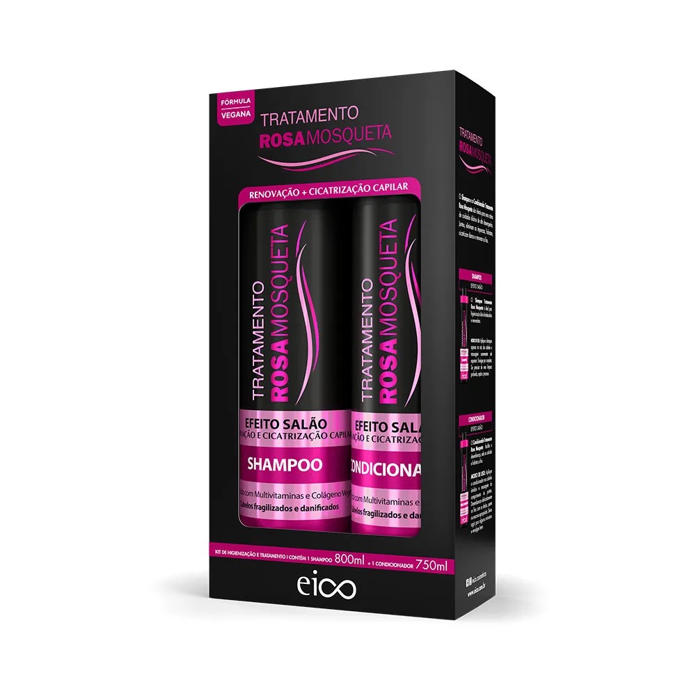 KIT SH 800ML+COND 750ML DABELLE EICO ROSA MOSQUETA (6)