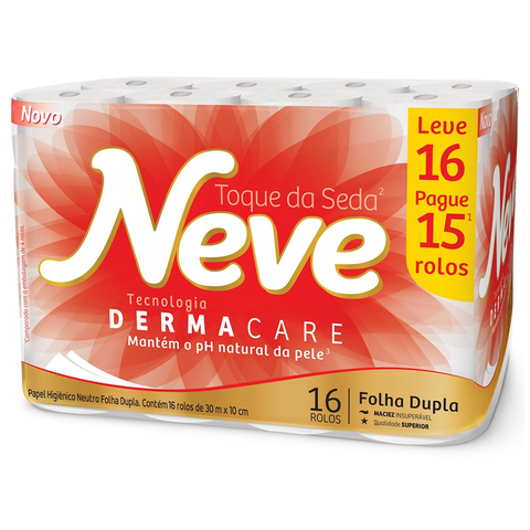 PAPEL HIGIÊNICO NEVE FOLHA DUPLA L16P15 30X16 (04)