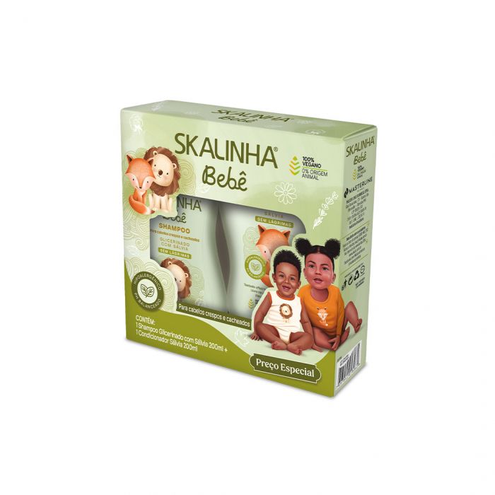 KIT SKALINHA BEBE SHAMPOO+CONDICIONADOR 200ML SALVIA (6)