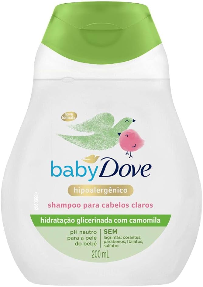 SHAMPOO DOVE BABY 200ML CAMOMILA HIDRATANTE CAB CLAROS (12)