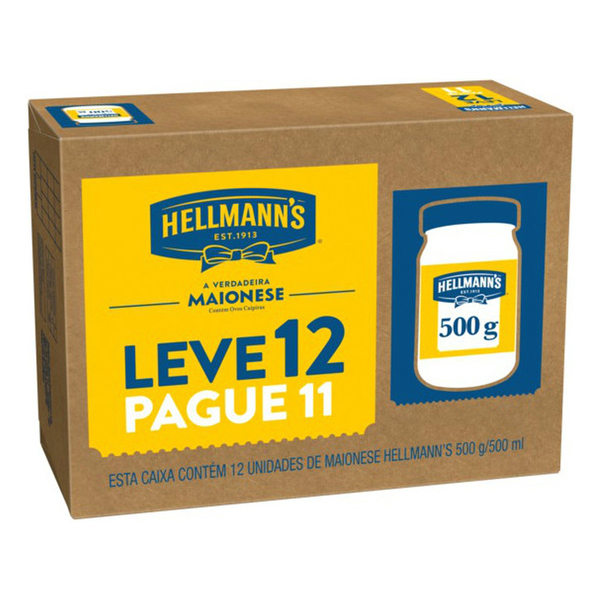 MAIONESE HELLMANNS 500G L12 P11 (12)