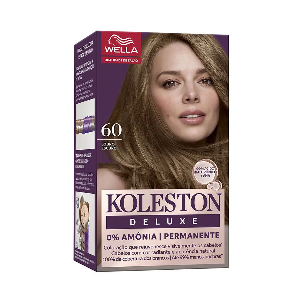 TINTURA KOLESTON DELUXE 0% AMONIA 6.0 LOURO ESCURO (12)