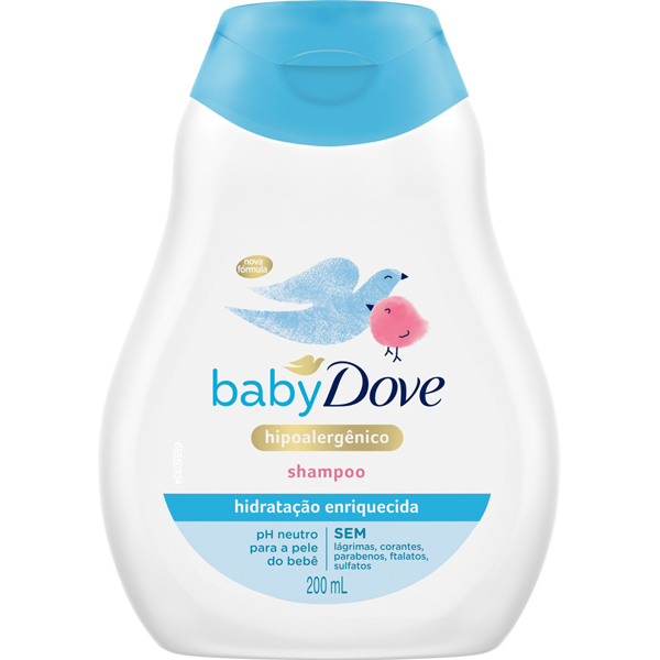 SHAMPOO DOVE BABY 200ML HIDRATANTE ENRIQUECIDA (12)