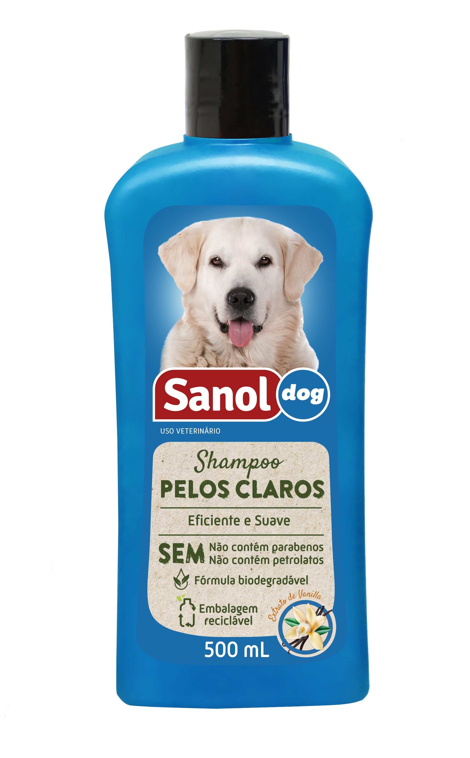 SHAMPOO SANOL DOG 500ML PELOS CLAROS (12)