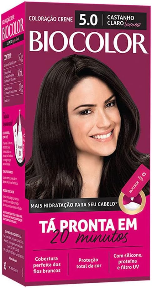 TINTURA BIOCOLOR 5.0 MK CASTANHO CLARO 20 MIN (12)