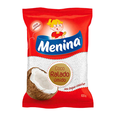 COCO RALADO MENINA 100G UMIDO ADOCANTEADO (24)