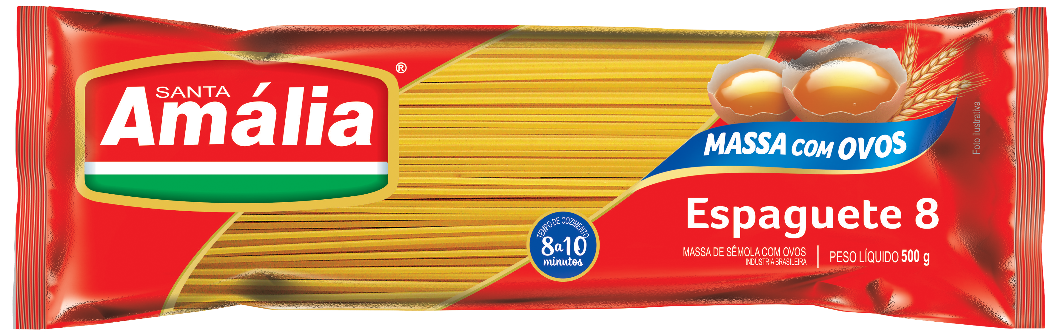 MACARRÃO ESPAGUETE Nº 08 OVOS STA AMÁLIA 500GX30