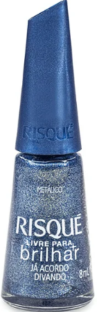 ESM RISQUE CL 8ML GLITTER LIVRE P/BRILHAR JA ACORDO DIVANDO (144)