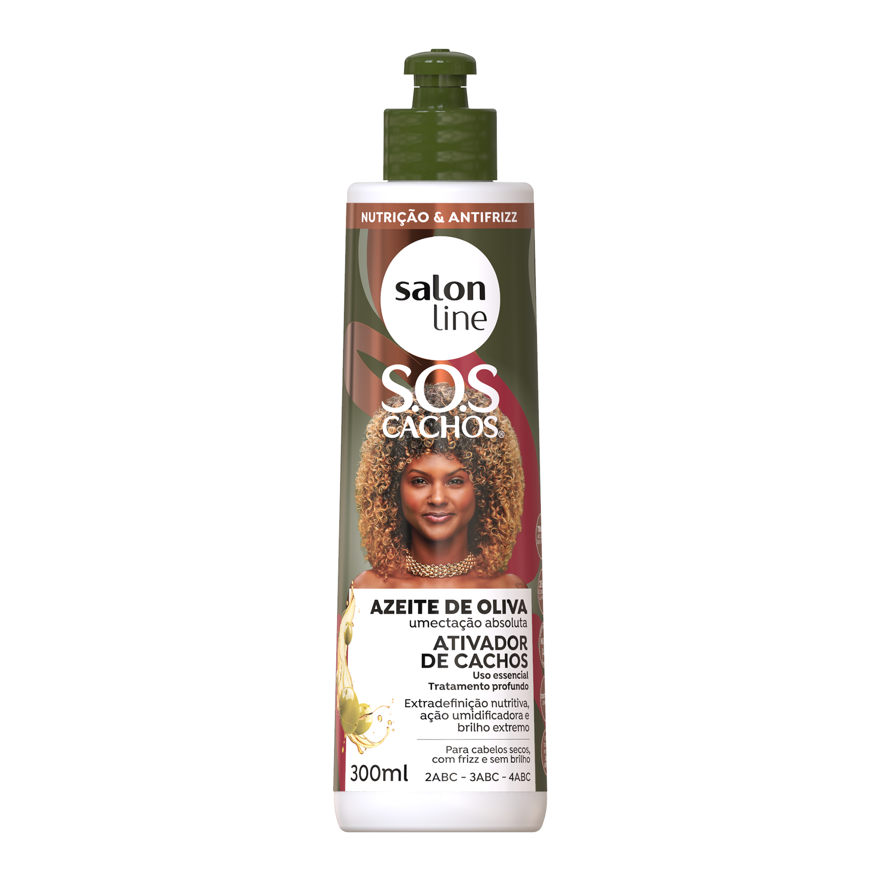 ATIVADOR SALON LINE 300ML CACHOS SOS AZEITE OLIVA (12)