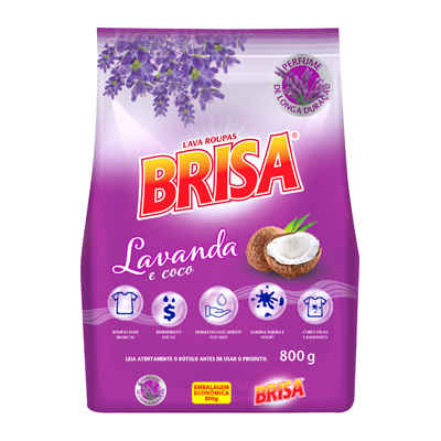 DETERGENTE PO  BRISA 800GR LAVANDA SACHE   (20)