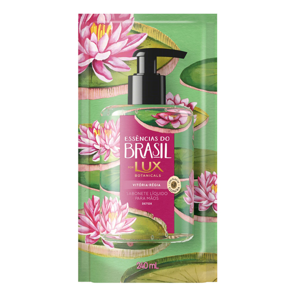 SAB LUX LIQ 240ML REFIL MAOS VITORIA REGIA (12)