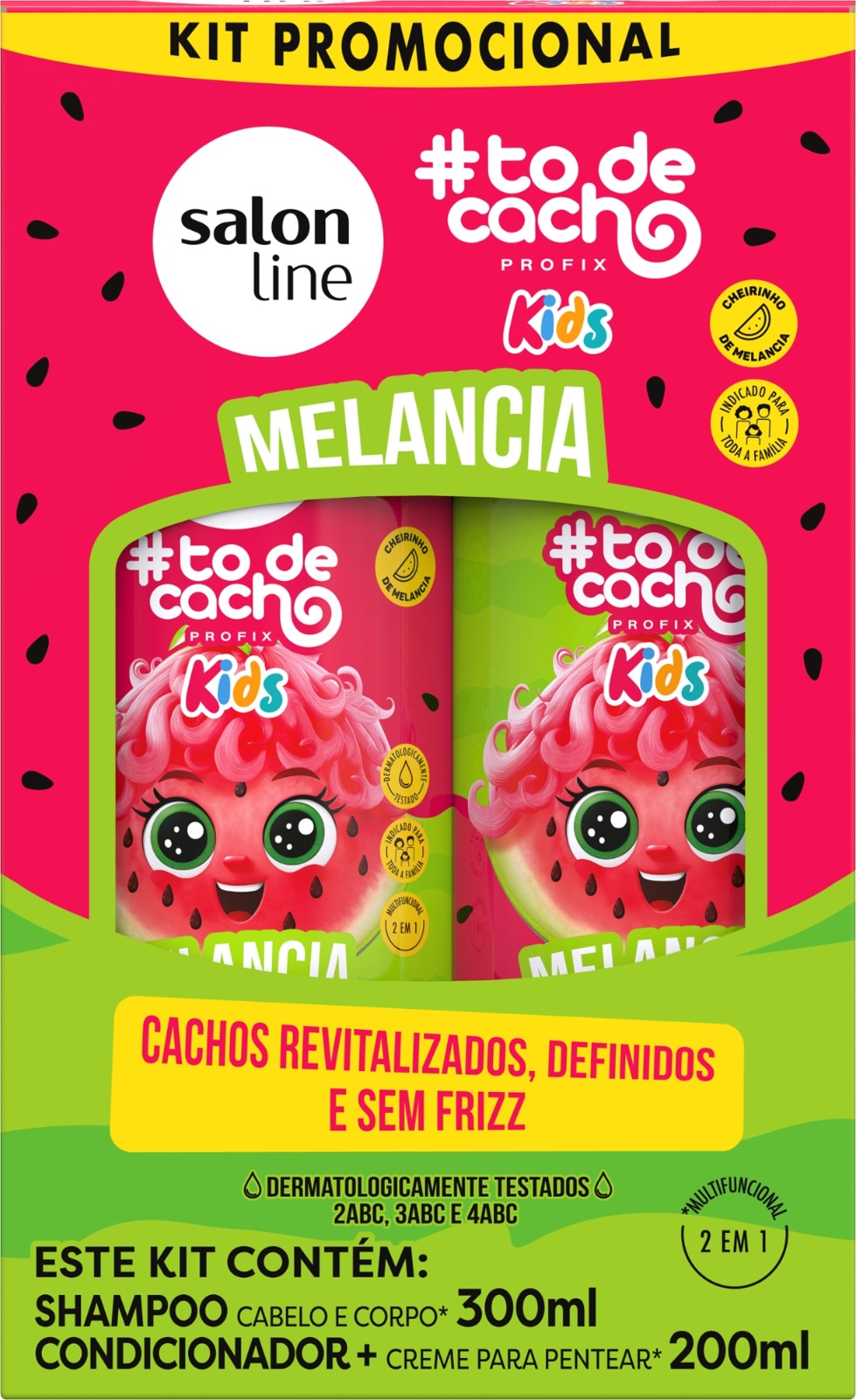 KIT SH 300ML+COND 200ML TODECACHO KIDS MELANCIA (6)