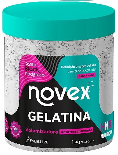 GELATINA CAPILAR NOVEX 1KG SANTO BLACK  (6)