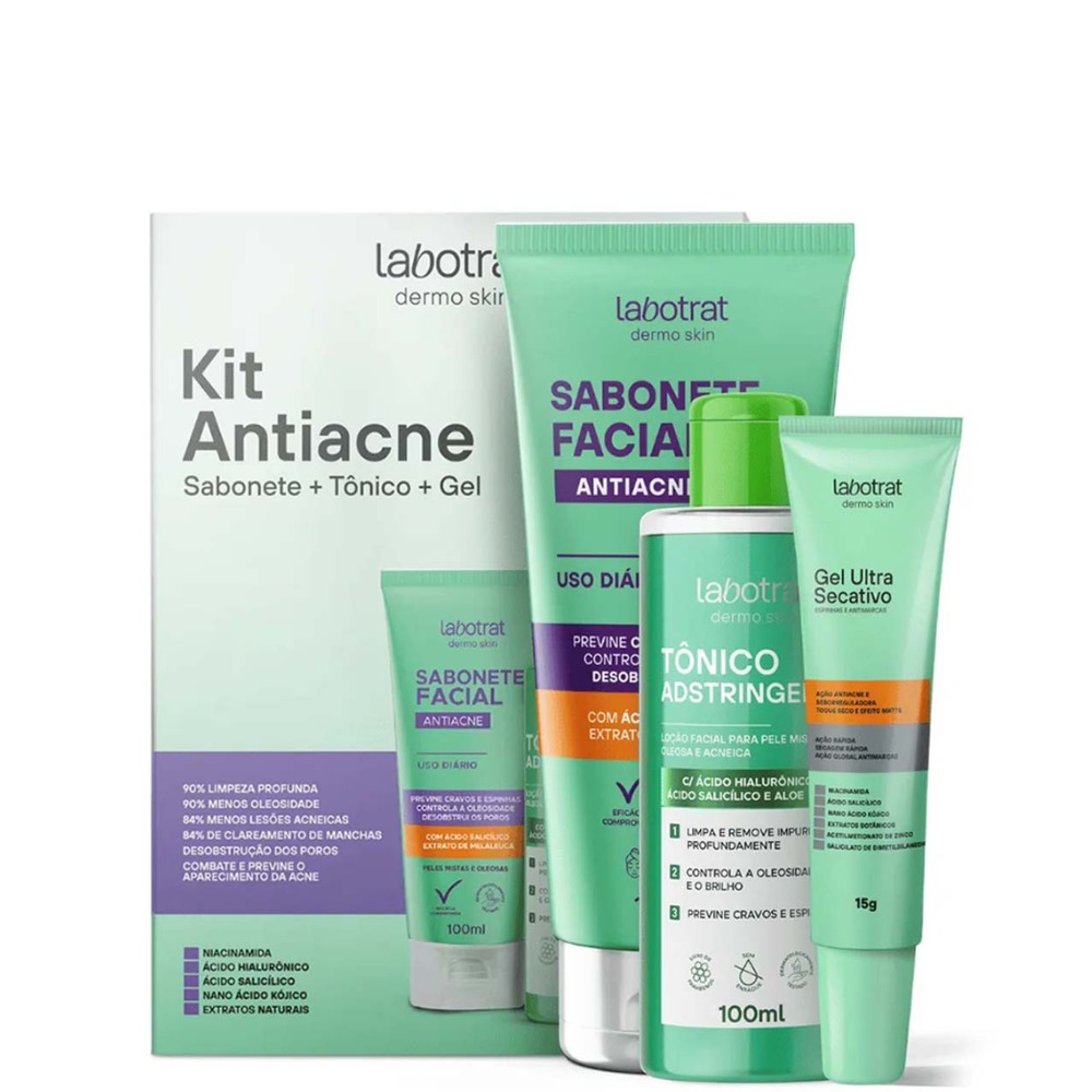 KIT LABOTRAT DERMO SKIN FACIAL 3 ITENS ANTIACNE (12)