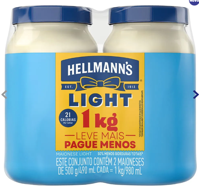 MAIONESE HELLMANNS 2X500G LIGHT PROMOCIONAL (6)