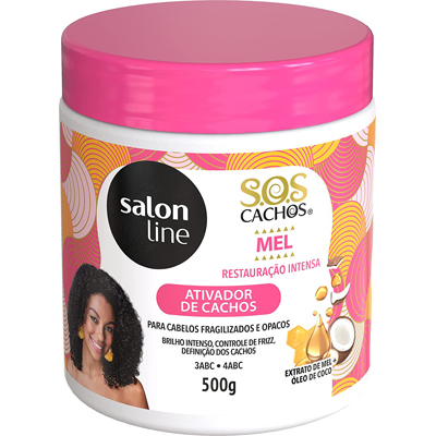 ATIVADOR SALON LINE 500G CACHOS SOS MEL (6)