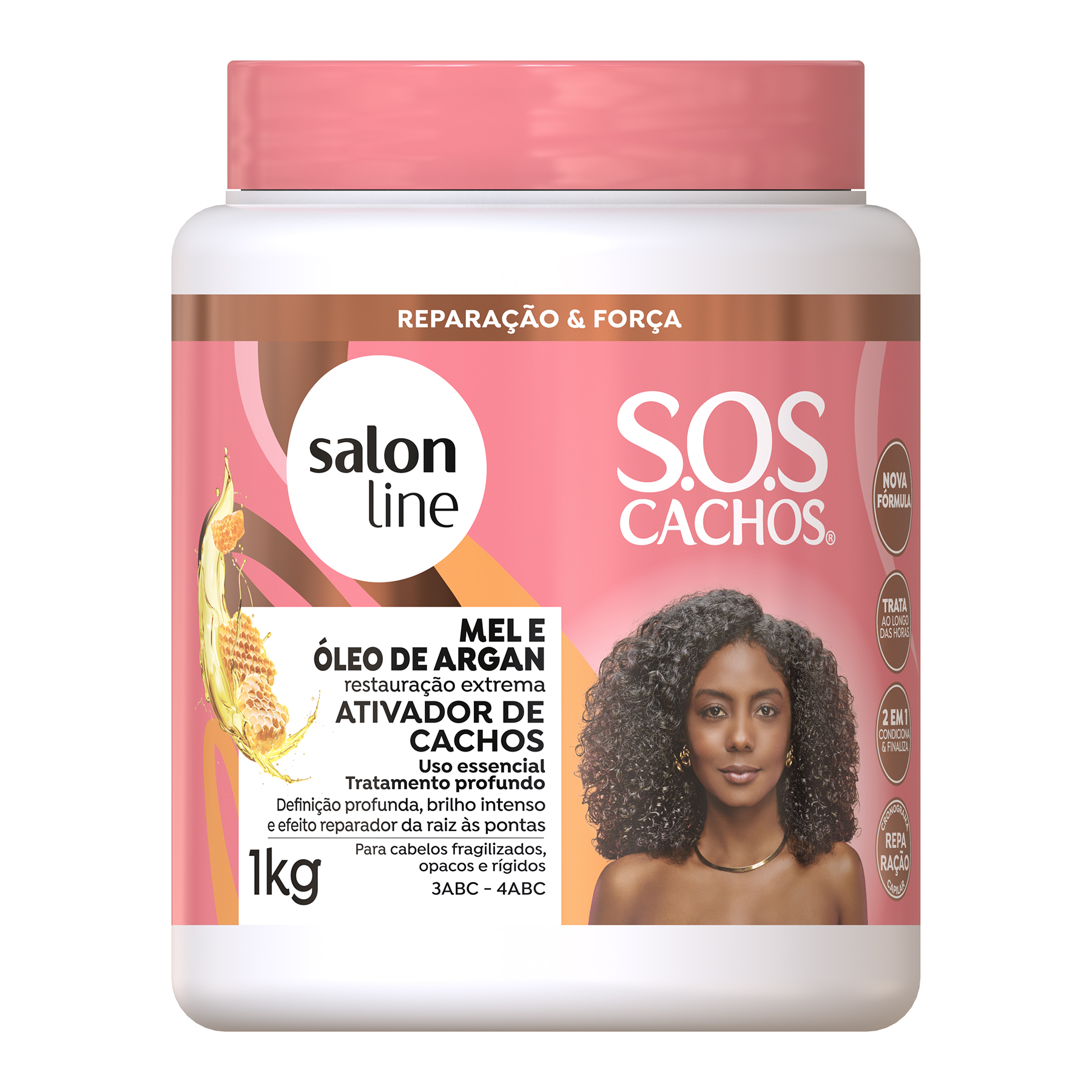CREME PENTEAR SALON LINE 1KG CACHOS SOS MEL OLEO ARGAN (6)